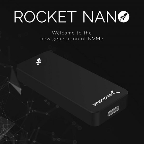 Sabrent 2TB Rocket Nano External Aluminum SSD (black) (SB-2TB-NANO-BLK) - Image 2