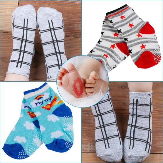 Lictin 14 Pairs Anti-slip Toddler Socks Baby Infants Socks Assorted Kids Socks Animal Print Boys Girls Socks Fun Design Colored Socks Antislip Socks Baby Socks Set Socks Gift for 1-3 Years Baby - Image 2