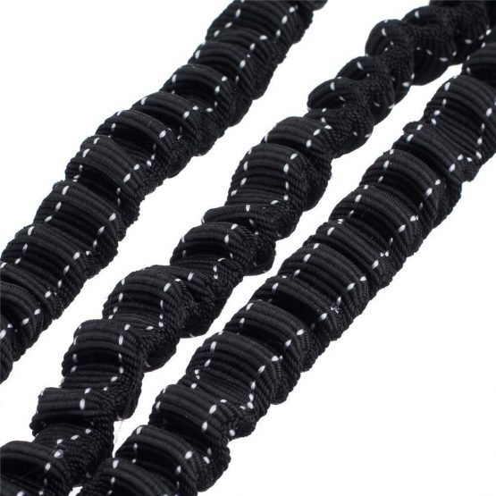 STGOOD Heavy Duty Sturdy 3 Way Nylon No Tangle Dog Pet Coupler Leash Reflective, Adjustable No Pull Elastic Three Way Dog Trainnig Coupler Black (For Three Dogs) - Image 3