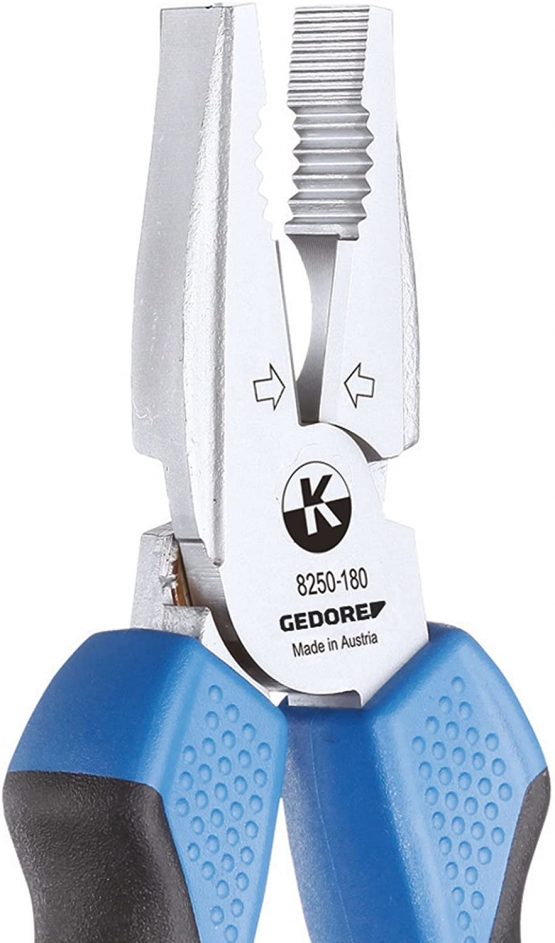 GEDORE Power combination pliers for cutting/holding/twisting, Dual-material grips, Length 180 mm, HRC 62-64, 8250-180 JC - Image 2