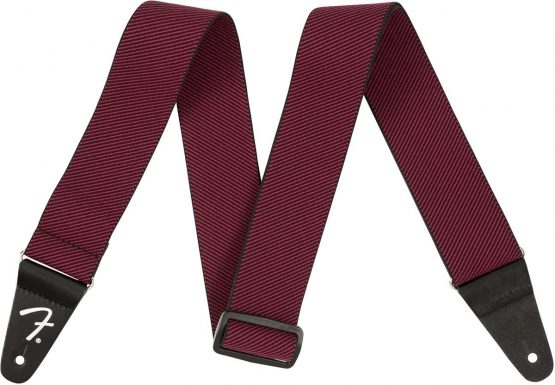 Fender® WeighLess™ Tweed Guitar Strap - Elastic - Red