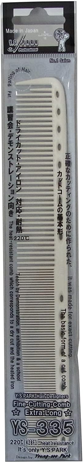 Y.S. Park YS-335 Fine Cutting Comb, White, 0.012 kg, 12 g (Pack of 1)