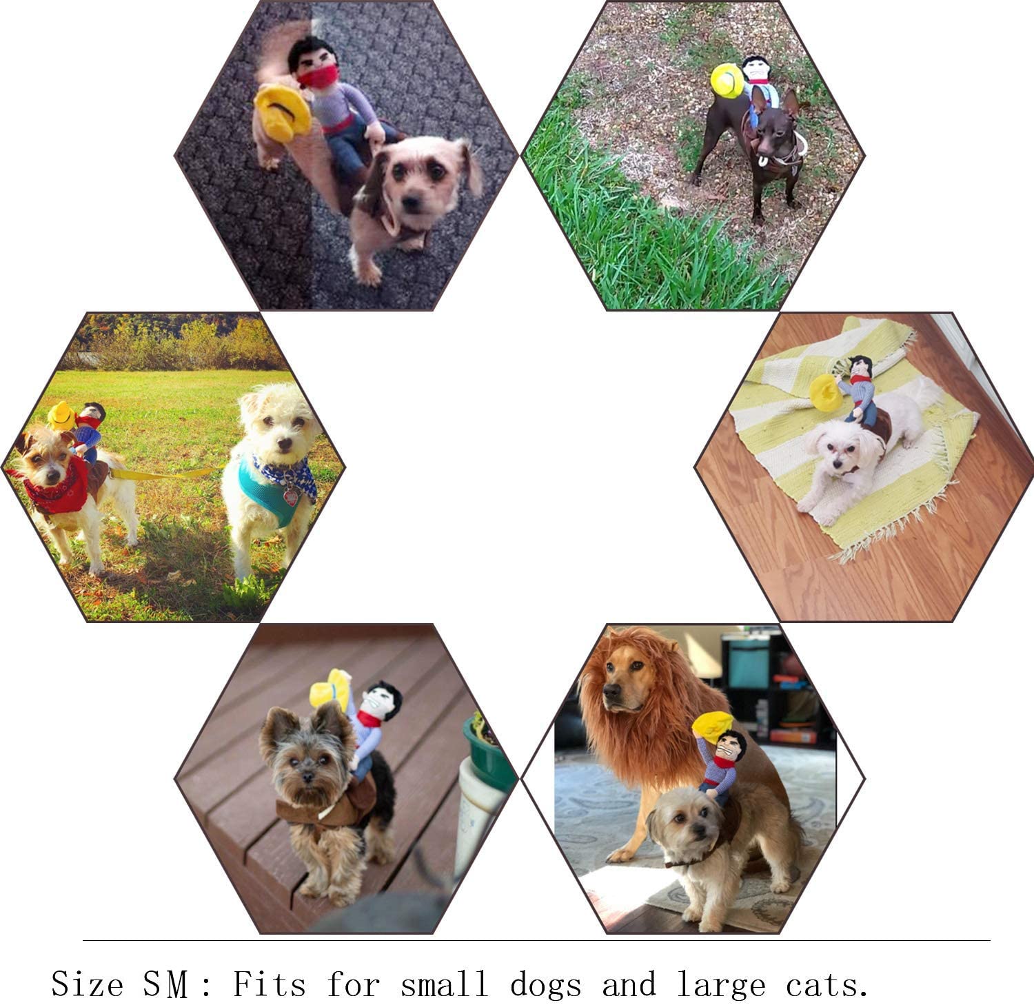 DELIFUR Dog Costumes Pet Costume Pet Halloween Suit Cowboy Rider Style Dogs Outfits(XS), Knight - Image 3