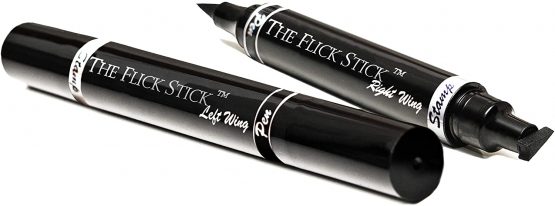 Eyeliner Stamp – Wingliner by Lovoir Black, waterproof, smudgeproof, winged long lasting liquid eye liner pen, Vamp style wing, 2 Pens In A Pack (12mm Vintage, Midnight Black)