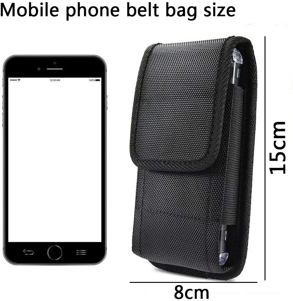BETOY Phone Pouch Holster, Belt Clip Case Duty Rugged Nylon Phone Belt Pouch Holster with Belt for iPhone7/8, Huawei P10/ P20 - Image 2