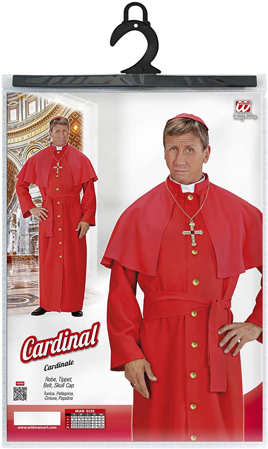 Cardinal Red Costume Small for Holy Pope Vicar Priest Church Fancy ...