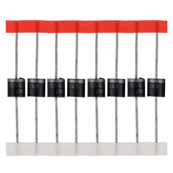 BOJACK Schottky diode 15SQ045 (15A 45V) axial 15SQ045 (15 amps 45 volts) for solar panel parallel reflow protection diodes (pack of 20 pcs)