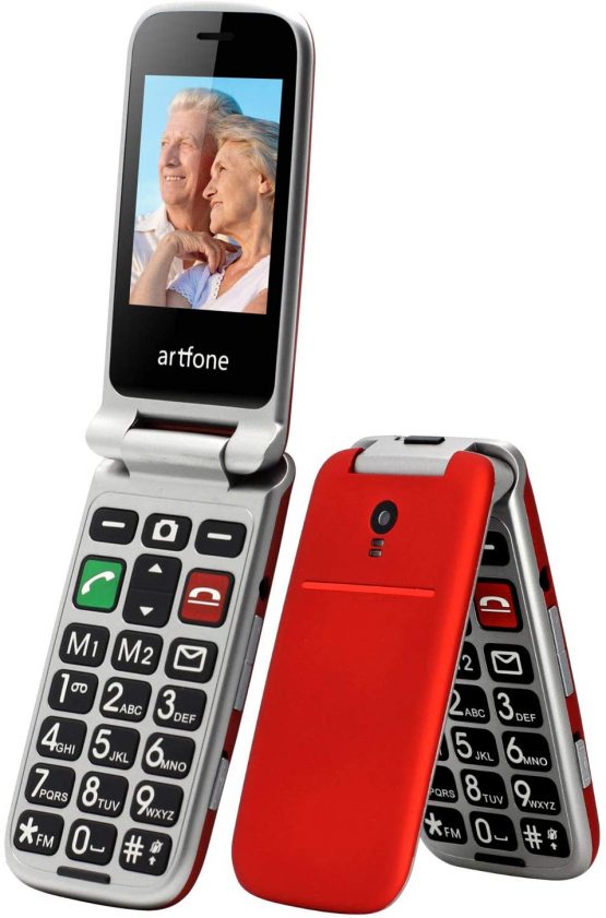 artfone CF241A Flip Big Button Mobile Phone,Senior phone with charging ...