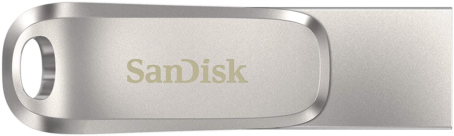 SanDisk Ultra Dual Drive Luxe 32GB USB Type-A and USB Type-C Flash Drive, argentée, 32 GB