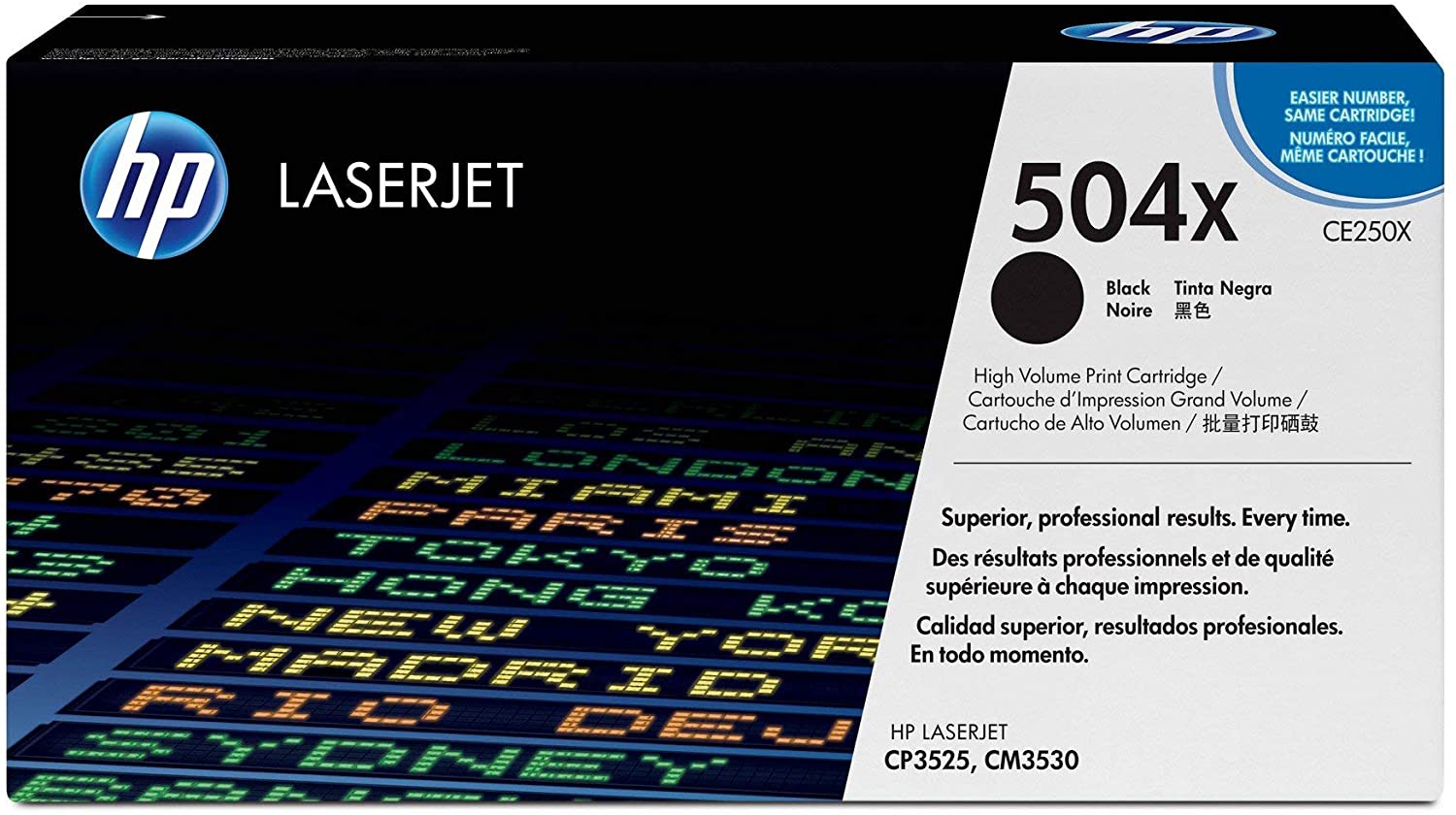 HP CE250X 504X High Yield Original LaserJet Toner Cartridge, Black, Single Pack