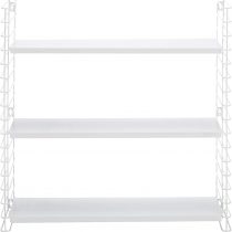 Metaltex Libro Wall Mountable and Adjustable Shelf Unit, Metal, Blue/red/yellow