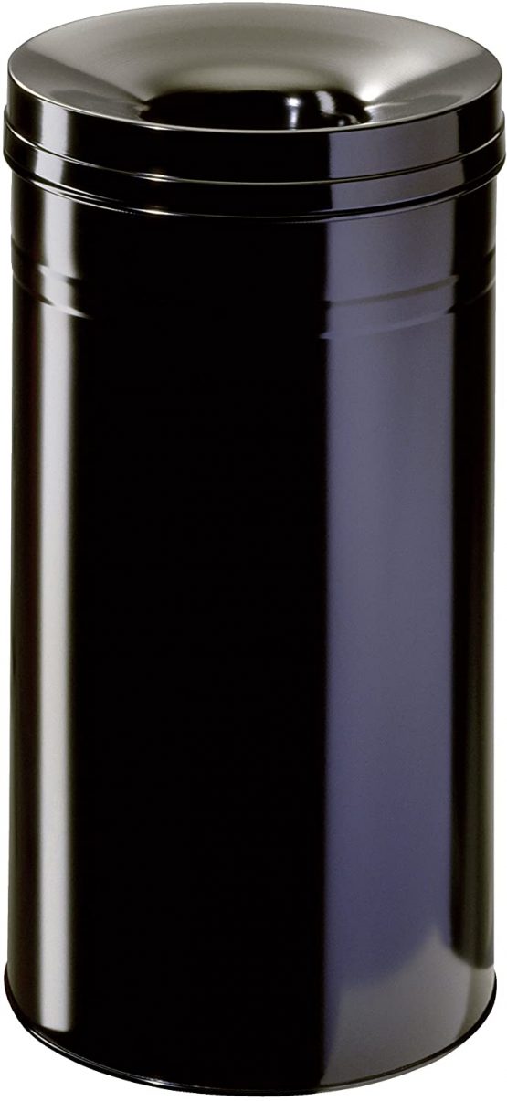 Durable 62 Litre Safe Round Waste Bin - Black