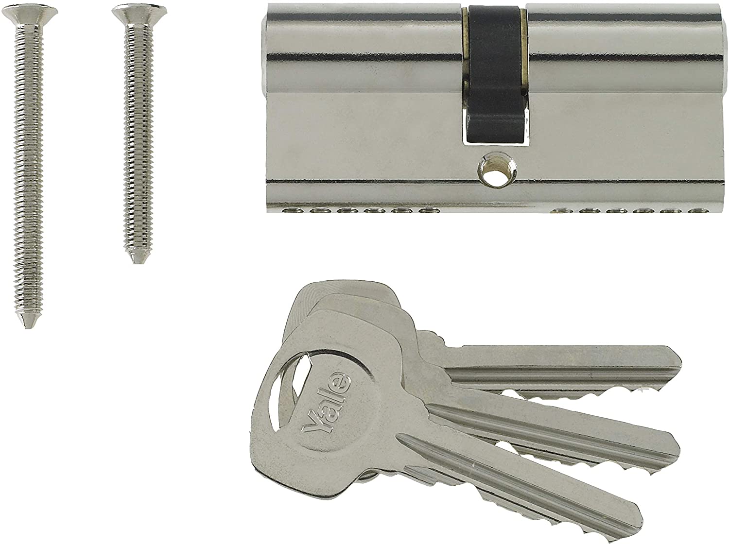 Yale Euro Double Cylinder, 3 Keys Supplied, Standard Security, Boxed, Suitable for All Door Types Nickel Finish, 30:10:30 (70 mm) - Image 2