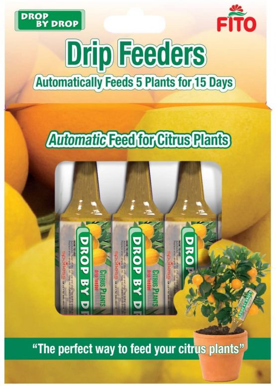 FITO 2044394 Citrus Plant Drip Feeder, 160 ml (5x32ml), Yellow, 13.5x2.8x18.5 cm