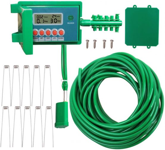 Automatic Micro Drip Irrigation Kit Watering Timer Irrigation Controller Watering System for Indoor Plants, Green - Image 2