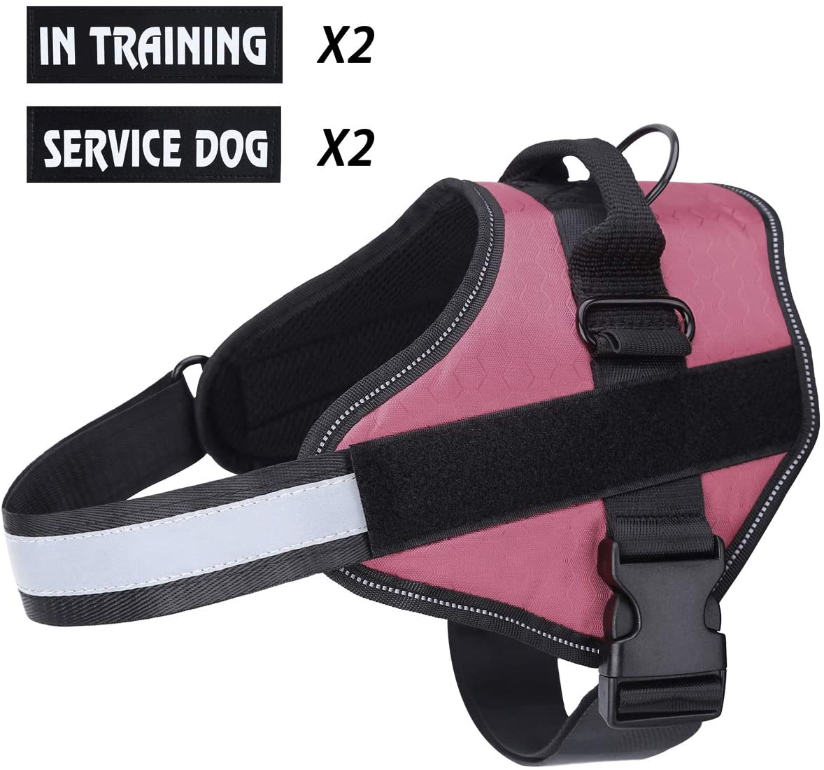 Belababy Soft No Pull Dog Harness Medium, Adjustable Assistance Service Dog Vest with Safety Buckle