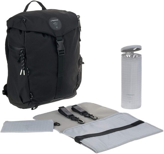 Lässig Outdoor Hiking Diaper Backpack Sustainable Fabric Black, 850 g