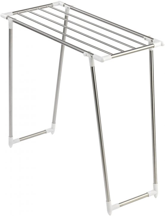 WENKO 3774020100 Laundry dryer Profi Single - 5,5 m drying length, Stainless steel, 87 x 79 x 39 cm, Silver matt - Image 4