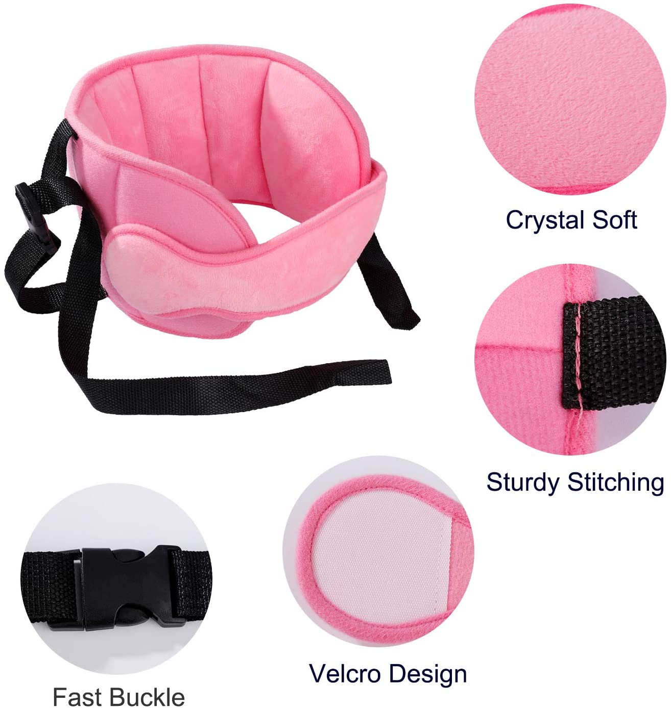 MaoXinTek Child Car Head Support, Adjustable Cotton Car Seat Headrest