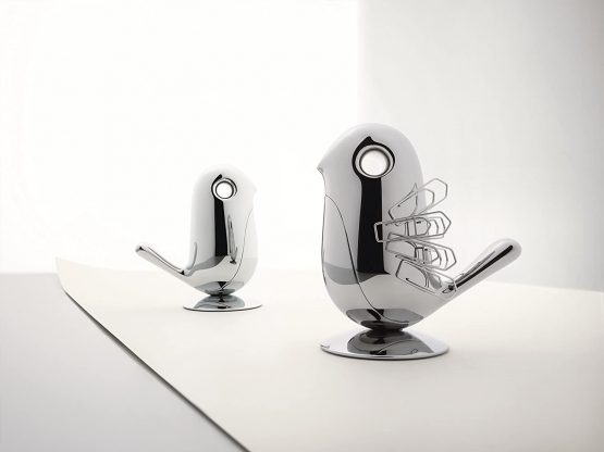 Alessi Chip Chrome-Plated Magnetic Paper Clip Holder - Image 2