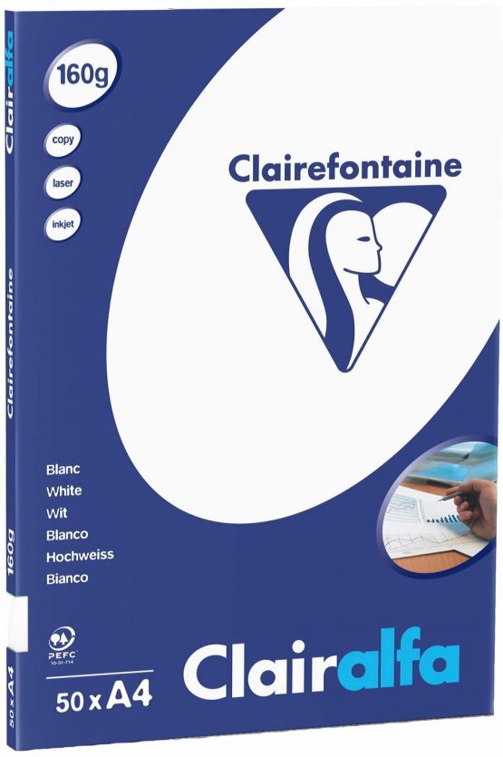 Clairefontaine 38789 Hours 170 Opacity 93 Rigidity 135 Alfa Multi-Purpose Paper A4 160 g/m2 Pack of 50 Green
