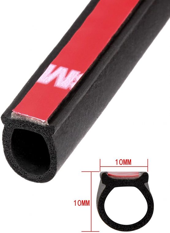 Car Truck Motor Door Rubber Seal Strip Weatherstrip Sealing D-shape （4 Meter) -Oranges Autoparts