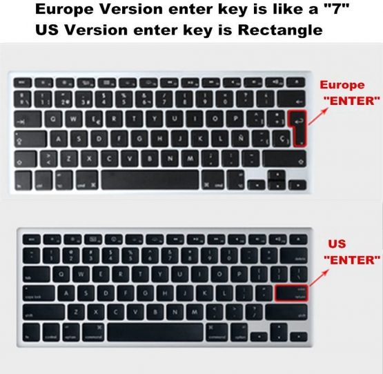 Se7enline Unique Ultra Thin Silicone Keyboard Cover Pink Keyboard Skin Protector EU Layout for All MacBook Air 13", MacBook Pro 13" 15" 17" with/without Retina Display, Rose quartz (Baby Pink) - Image 2