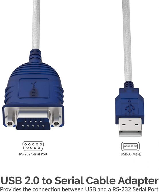 Sabrent USB 2.0 to Serial (9-Pin) DB-9 RS-232 Converter Cable, Prolific Chipset, Hexnuts, [Windows 10/8.1/8/7/VISTA/XP, Mac OS X 10.6 and Above] 6-Feet (CB-9P6F) - Image 3