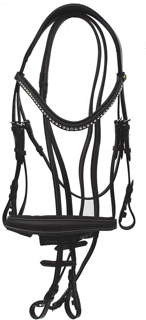 Rhinegold Anatomic Cavesson Bridle - Full - Havana