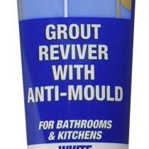 UniBond Grout Reviver Sponge Pack, Waterproof Anti-Mould Tile Grout Reviver, Grout Whitener for Bathrooms and Kitchens, White Grout with Sponge Applicator, 1x125ml