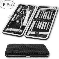 Nail Clippers Set,Nail Clippers Manicure Set,16 pcs Stainless Steel Multi-function Manicure& Pedicure Beauty Set,Nail Scissors Grooming Kit Manicure Includes Trimming Eyebrows,Exfoliating Tools