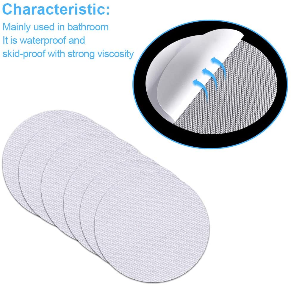SENSOUSONG 40 Pieces Round Non-Slip Safety Shower Treads Self Adhesive Bathtub Stickers Round Non-Slip Bath Stickers 10 cm/4 Inch - Image 3