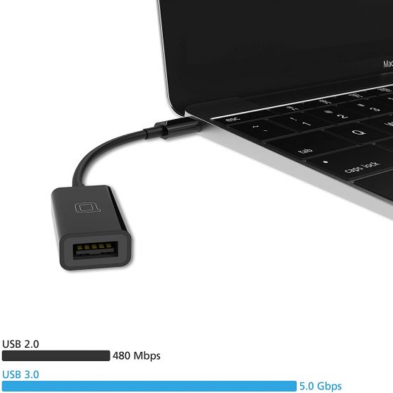 nonda USB C to USB Adapter, USB-C to USB 3.0 Adapter, USB Type-C to USB, Thunderbolt 3 To USB Female Adapter OTG for MacBook Pro 2018/2017, MacBook Air 2018, Surface Go and more Type-C Devices Black - Image 4