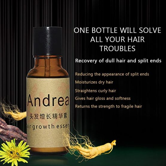 ANDREA HAIR GROWTH ESSENCE Andrea Hair Growth Essence Hair Loss Scalp Treatments Ginger Ginseng Raise Dense Hair Stop Hair Loss Liquid For Damaged Hair Enhance Your Overall Hair Condition 20Ml - Image 2