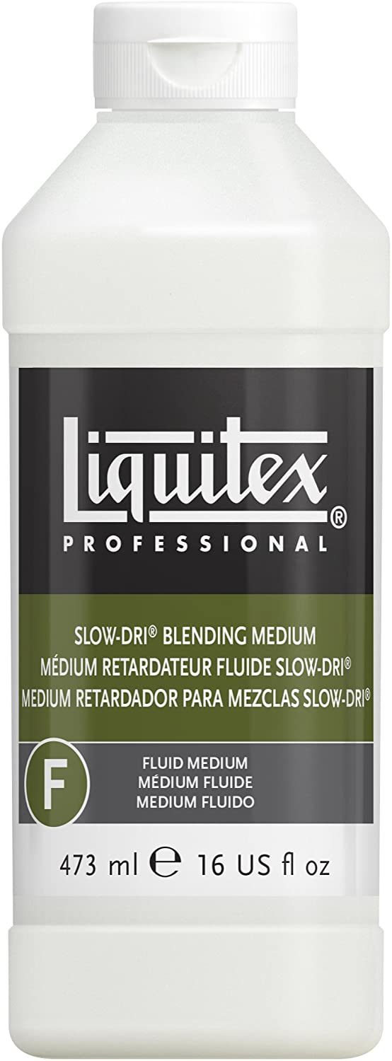 Liquitex 6316 Professional Slow-Dri Blending Fluid Medium, 473 ml, transparent, 473 ml (Pack of 1)