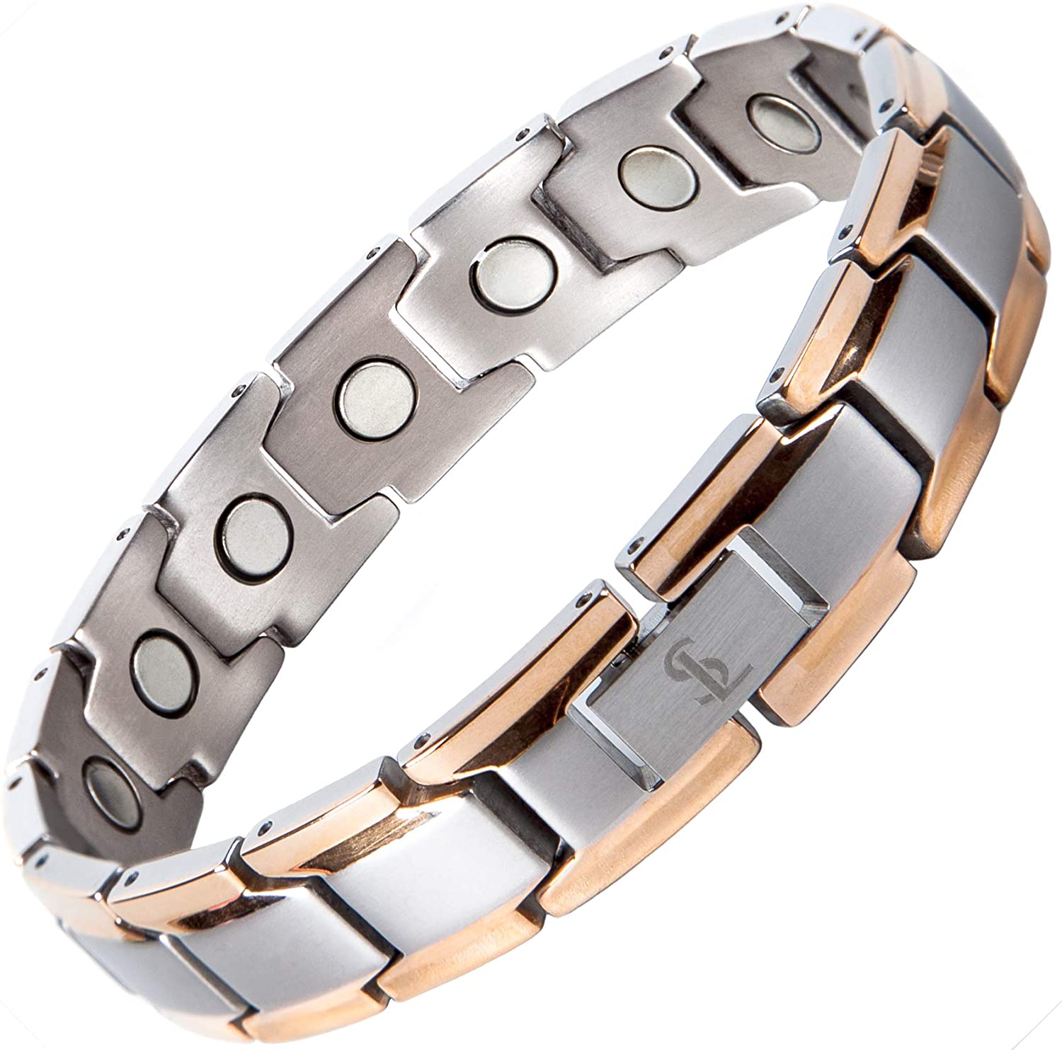 Smarter LifeStyle Elegant Titanium Magnetic Therapy Bracelet Pain ...