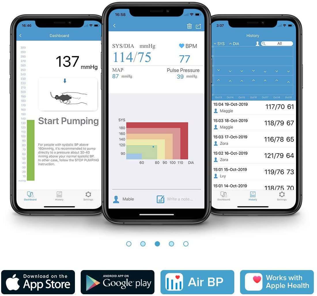 Blood Pressure Monitor That Syncs With Apple Health ViATOM Blood Pressure Machines Upper Arm for Home Use Professional
