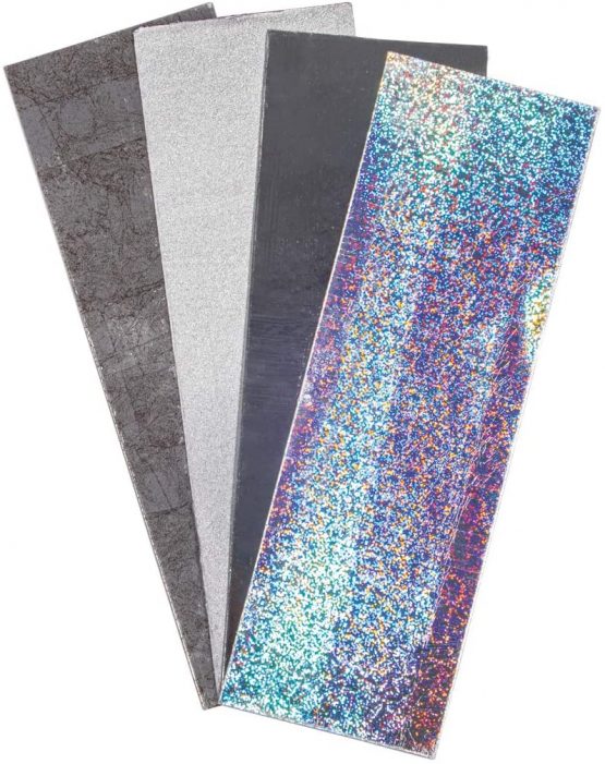 RAYHER 31439000 Wax Foil 20 x 6.5 cm 4 Assorted Colours Self-Service Bag/Pack of 4 – Silver Tones - Image 2