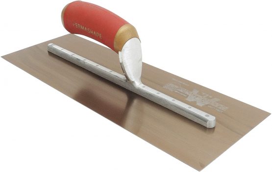 Marshalltown The Premier Line 4681Dfdl 13-Inch by 5-Inch Gold Stainless Steel DuraFlex Trowel (Long Mounting) Dura Soft Handle - Image 2
