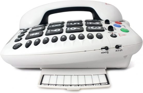 Geemarc AMPLIPOWER 50 - Amplified Extra Loud 60 dB Big Button Corded Telephone with Memory Buttons- Specialized for Hearing Impaired- White Colour- UK Version - Image 3