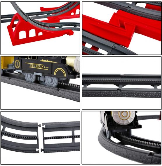 deAO Jurassic World Train Track Play Set with Dinosaur Toys, Tracks and Accessories – Great gift for Children - Image 4