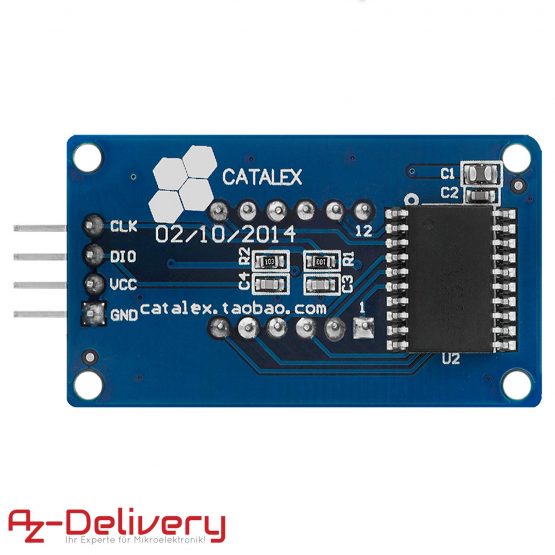 AZDelivery 4 Digits 7 Segment Digital Tube TM1637 LED Display Module with Clock Display compatible with Arduino and Raspberry Pi including E-Book! - Image 3