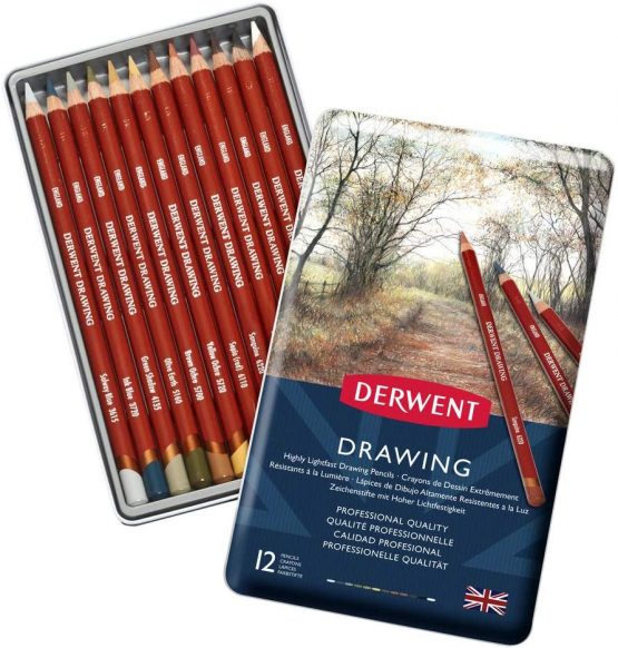 Derwent Coloured Drawing Pencils, Set of 12, Professional Quality, 700671 - Multi-Colour - Image 2