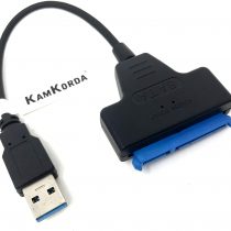 KamKorda USB 3.0 to SATA Cable - SATA Adapter Lead for 2.5" SSD External Drive- HDD Hard Drive Connector to USB - SATA to USB 3.0 External Converter for Laptops, PCs - Black