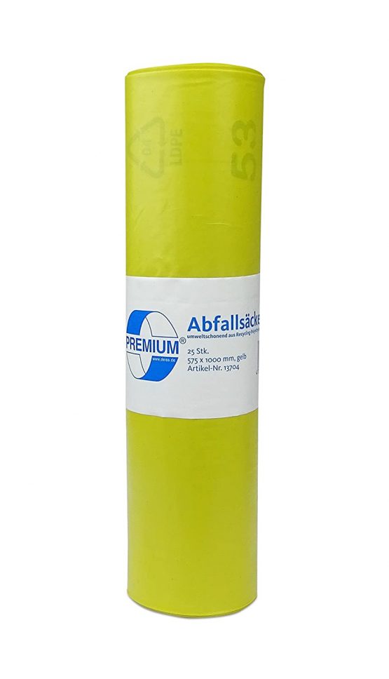DEISS PREMIUM Waste Sack, Yellow, 70 L (Guy 60) - Image 3