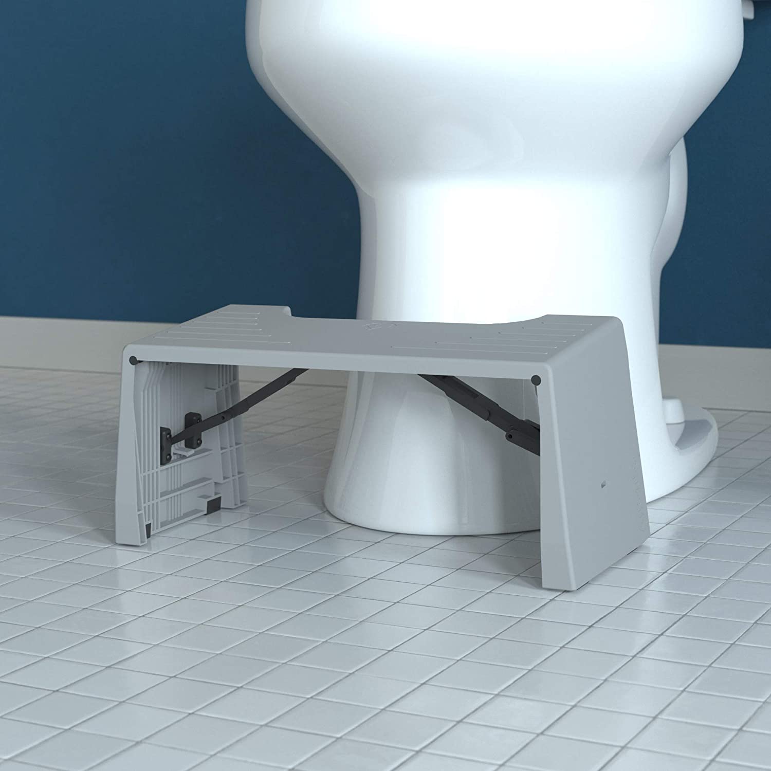 Squatty Potty Porta Traveler Foldable Toilet Stool for Travel 7" Height, Gray, Grey - Image 3