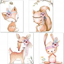 artpin® Children's Room Unicorn Poster A4 Pictures Baby Room Decorative Girls Set of 3 Pictures Wall Art P57
