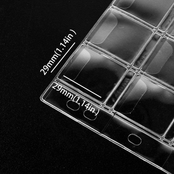 Uncle Paul Coin Collecting Pages 5 Sheets 42 Pockets Standard 9Hole Coin Pocket Inserts Collecting Sleeves for Coins CS03542 - Image 3