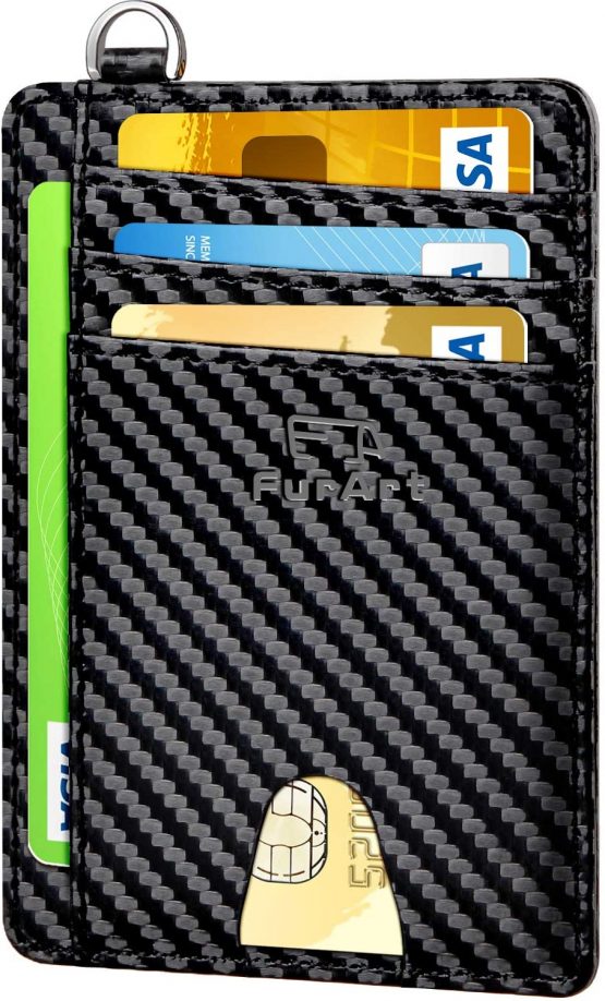 FurArt Credit Card Holder Wallet, Slim RFID Blocking Minimalist Women's Card Wallet