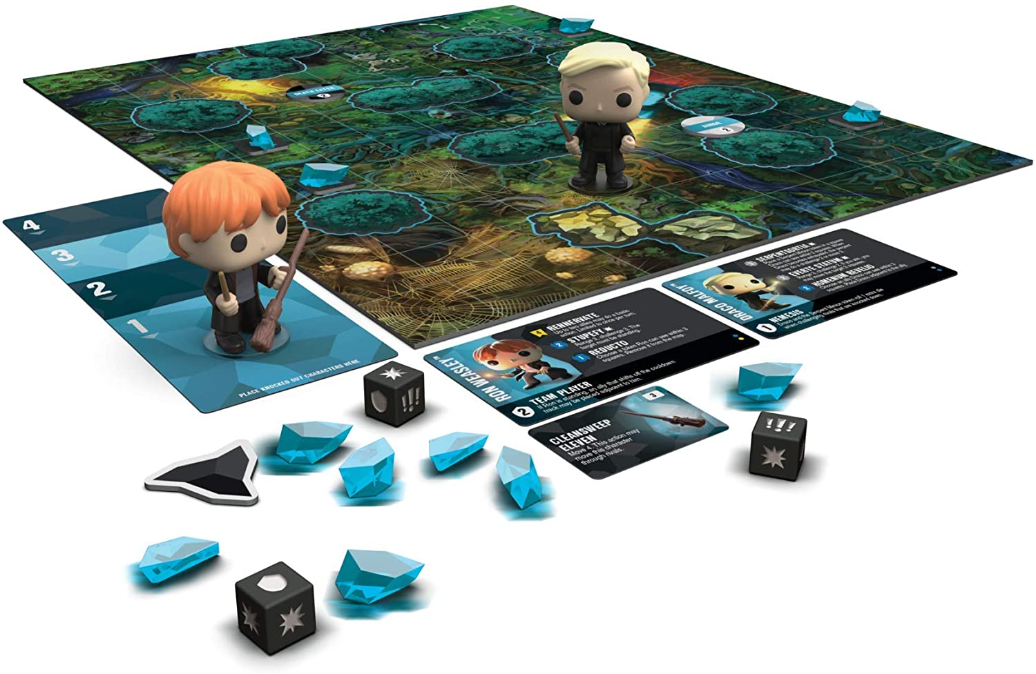 FUNKO GAMES Harry Potter 101 Funkoverse Extension, 2 Pack, English Version, Board Game, Draco Malfoy And Ron Weasley - Image 3